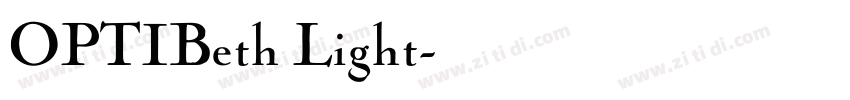 OPTIBeth Light字体转换